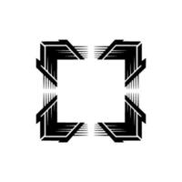 Geometric Arrow Framework Minimalist, Elegant Black And White vector