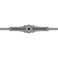 Geometric Art Deco Element In Black And White vector