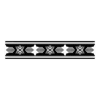 Decorative Black And White Border Element On Light Background vector