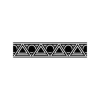 Geometric Black Border Element Abstract Decorative On White vector