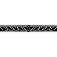Black And White Ornamental Border Element, Illustration vector