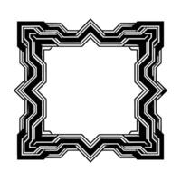 Geometric Frame Art Deco Inspired Border With Zigzag Lines vector