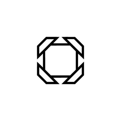 Minimalist Geometric Black Octagon With Overlay