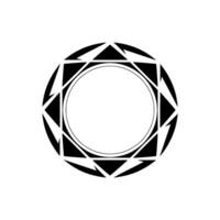 Geometric Abstract Circle With Modern Black White vector