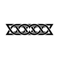 Minimalist Black Celtic Knot Ornament On White Background vector