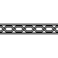 Geometric Pattern Border Minimalist Black Line On Grayscale Backdrop vector
