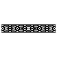 Geometric Black And White Circular Pattern Border vector
