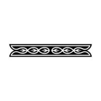 Minimalist Black White Ornamental Border, Elegant Decorative Element vector