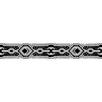 Retro Tech Circuit Board Border, Black And White, Geometric vector