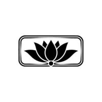 Simple Lotus Minimalist On White Background vector