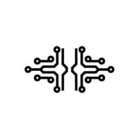 Abstract Electronic Circuit Board Minimalist Tech vector