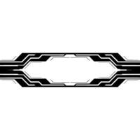 Tech Interface Futuristic Frame Border With Light vector