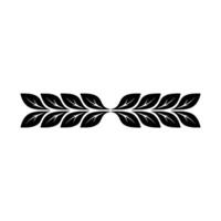 Elegant Black Leaf Garland On Gradient Background vector