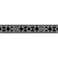 Geometric Border On White Background, Decorative Art vector
