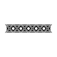 Minimalist Geometric Pattern Border Black And White Element vector