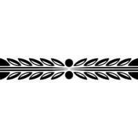 Minimalist Leaf Border In Black On White Background vector
