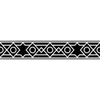 Geometric Border Pattern, Black White, Simple Decorative vector