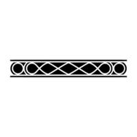 Geometric Pattern Border Black White Ornamental Element vector