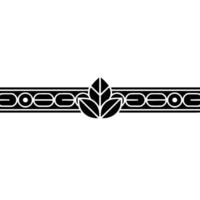 Minimalist Botanical Border With Repeating Geometric Elements vector