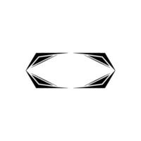 Abstract Geometric Hexagon On White Background vector