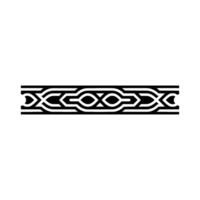 Geometric Border Ornamental Pattern With Black And White Elements vector