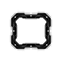 Futuristic Tech Frame Minimalist Circuit Board On Gradient vector