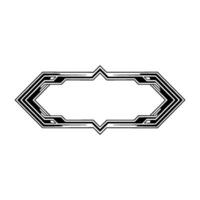 Geometric Deco Frame On White, Modern Element vector