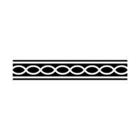 Minimalist Geometric Border In Black And White, Repeating Motif vector