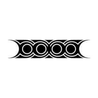 Abstract Black And White Geometric Border, Decorative Element vector