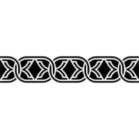 Geometric Black And White Chain Border, Illustration, Minimalist vector