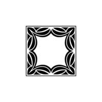 Decorative Square Frame Minimalist Black And White vector