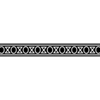Geometric Border With Alternating Shapes On Gradient Background vector
