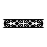 Geometric Border Repeating Circles, Diamonds, And Dots, Modern vector