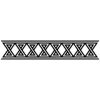 Geometric Band Black Line Art Border On Gradient Background vector