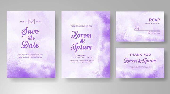 This invitation combines soft gradients with refined script elegance.