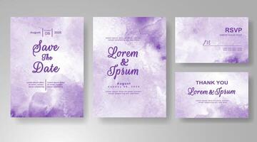 The flowing texture of watercolor makes this invite timeless. vector
