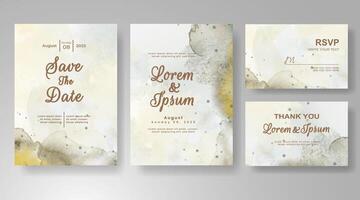 This watercolor invitation evokes elegance with its minimal design. vector