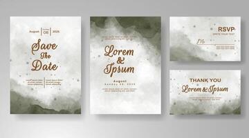 Abstract patterns and organic forms create a fresh, romantic invite. vector
