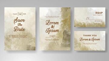 Express your love with this delicate invitation adorned in soft watercolor. vector
