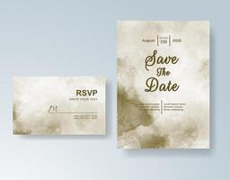 Fresh watercolor invitation with light botanical elements. vector