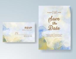 Watercolor-inspired invitation with serene tones and artistic texture. vector
