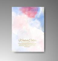 Creative abstract watercolor cards ready for your branding or event use. vector