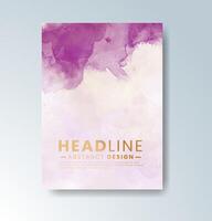 Floating watercolor tones add serenity to design. vector