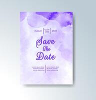 Sophisticated watercolor invitation with abstract paint bursts. vector