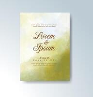 Expressive invitation with watercolor abstract textures. vector
