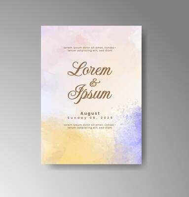 Artistic brush splashes create a romantic wedding vibe.