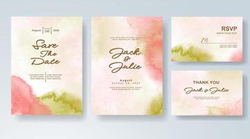 Wedding invitation with soft elegance in abstract paint. vector