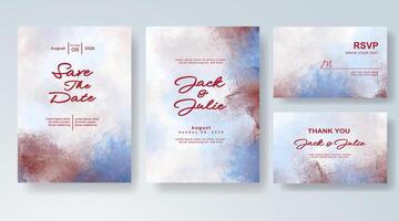 Flowing abstract color fields in invitation. vector