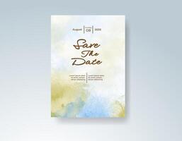 Modern and soft watercolor design for invitations. vector