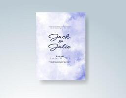 Light and airy invitation with flowing watercolor elements. vector